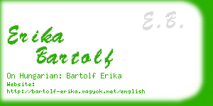erika bartolf business card